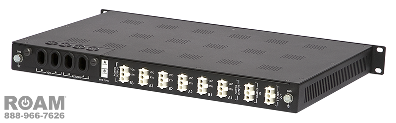 MTC 2946 6-Channel A/B Main Power PDU - Rack Mount DC Breaker Panel - Rear View - MTC2946